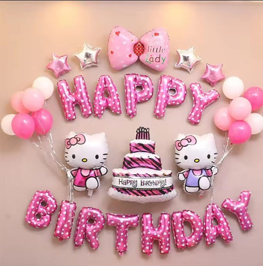 Cartoon Birthday Party Decoration Kit-Hello Kitty