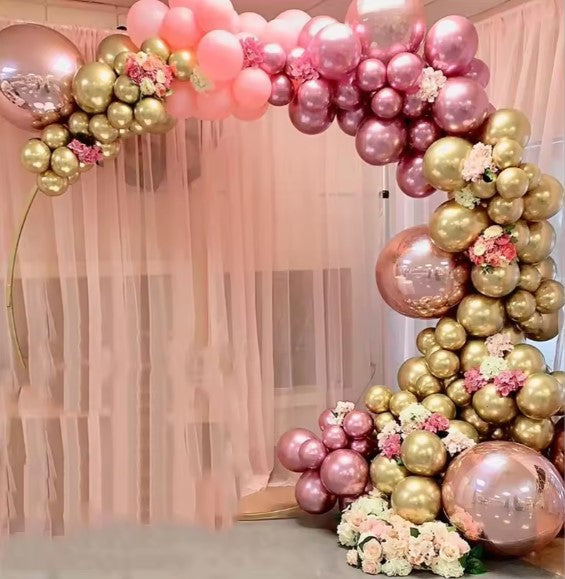 Rose Gold & Metallic Gold Balloons Garland Arch Kit